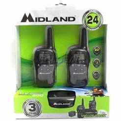 Mayday Industries Mayday Midland Walkie Talkies, 10221, 24 Mile Range, 22 Channels, 1 Pair