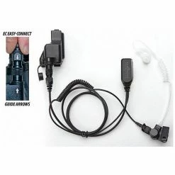 Earphone Connection Hawk EP1323EC Easy-Connect Lapel Microphone Surveillance Kit, Motorola