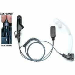 Earphone Connection Hawk EP1348EC Easy-Connect Lapel Microphone Surveillance Kit, Harris