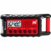 Midland® E+Ready® Emergency Crank Weather Radio, 9-61/100"W x 2-19/20"D x 6-17/20"H, Red