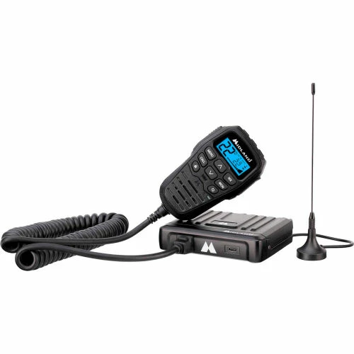 Midland® MicroMobile® Two Way GMRS Radio, 5-1/4"W x 5"D x 1"H, Black