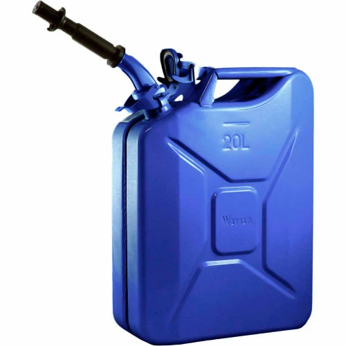 Wavian Jerry Can w/Spout & Spout Adapter, Blue, 20 Liter/5 Gallon Capacity - 3012