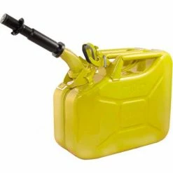 Wavian Jerry Can w/Spout & Spout Adapter, Yellow, 10 Liter/2.64 Gallon Capacity - 3025
