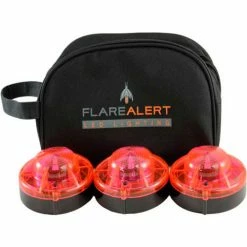 FlareAlert Standard Battery Powered LED Emergency 3 Beacon Kit, Red, B3-F-R