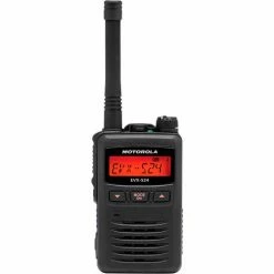 Motorola EVX-S24 Two-Way Radio, 2 Watt Analog, 3 Watt Digital, 256 Channel, UHF 403-470 MHz Black