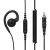 Motorola Solutions PMLN8077A Swivel Earpiece with Inline PTT & Mic (Long Cord), Black