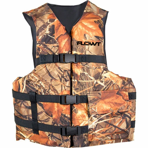 Flowt 40607-UNV Fishing Vest, Angler, Camo, Universal Adult