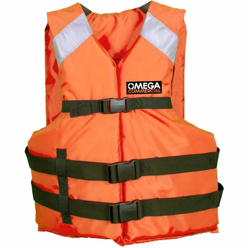 Flowt 41100-YTH Commercial Offshore Life Vest, Type I, Orange, Youth