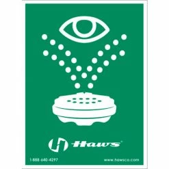 Haws SP175 Universal Emergency Eyewash Sign, 8" x 10-3/4"