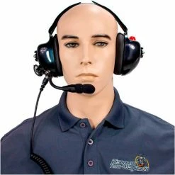 RCA HS75NR-X03 High Noise Reduction Two-Way Radio Headset, Behind the Head, Dual Muff